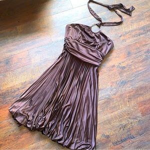 Cache rhinestone halter Y2K dress